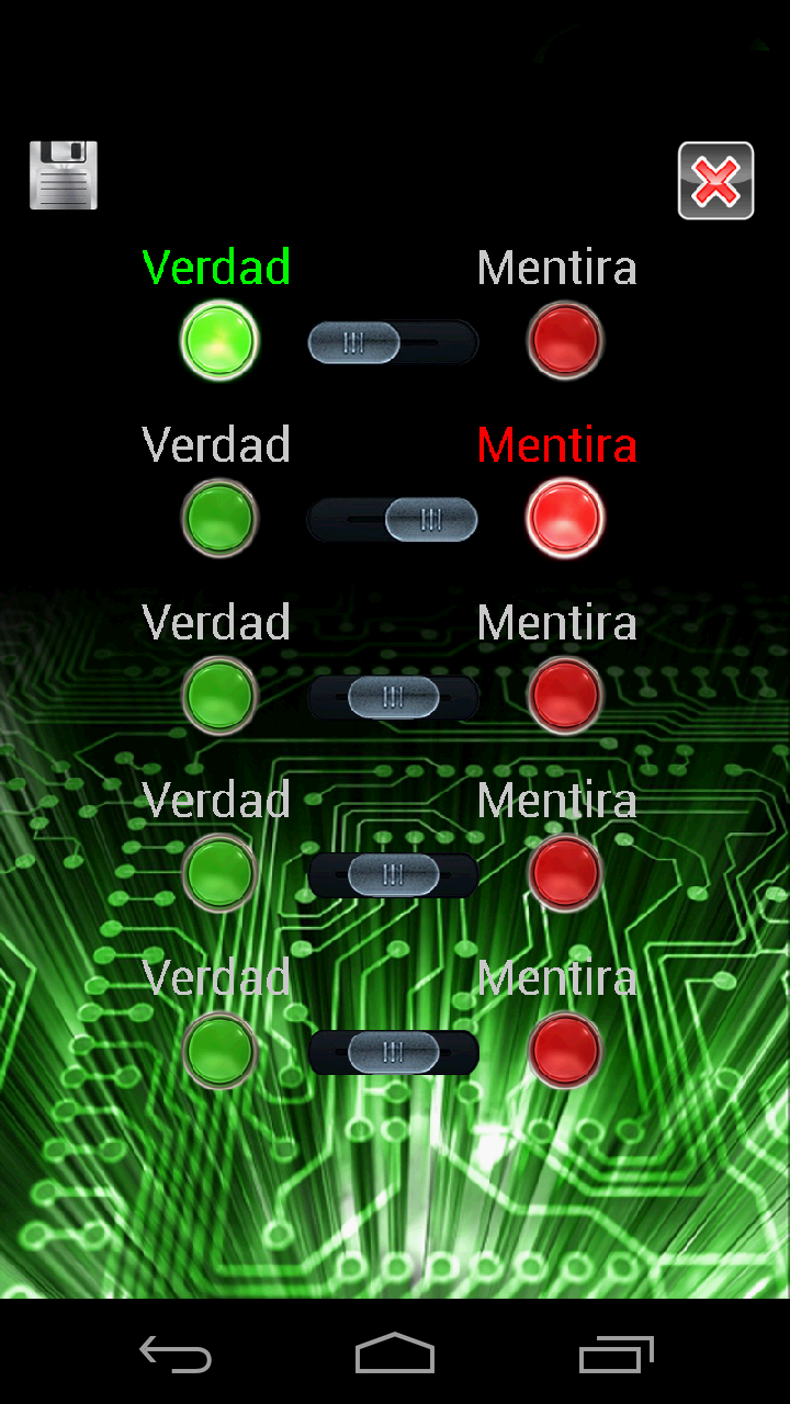 Captura de Pantalla del Juego Detector Mentiras - Simulador
