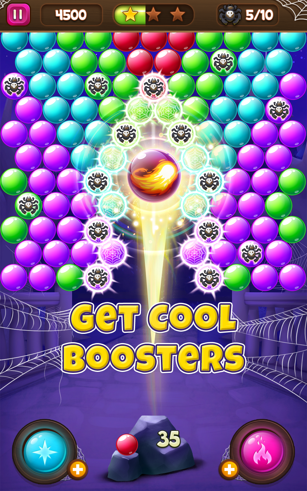 Spider Bubbles Game Screenshot