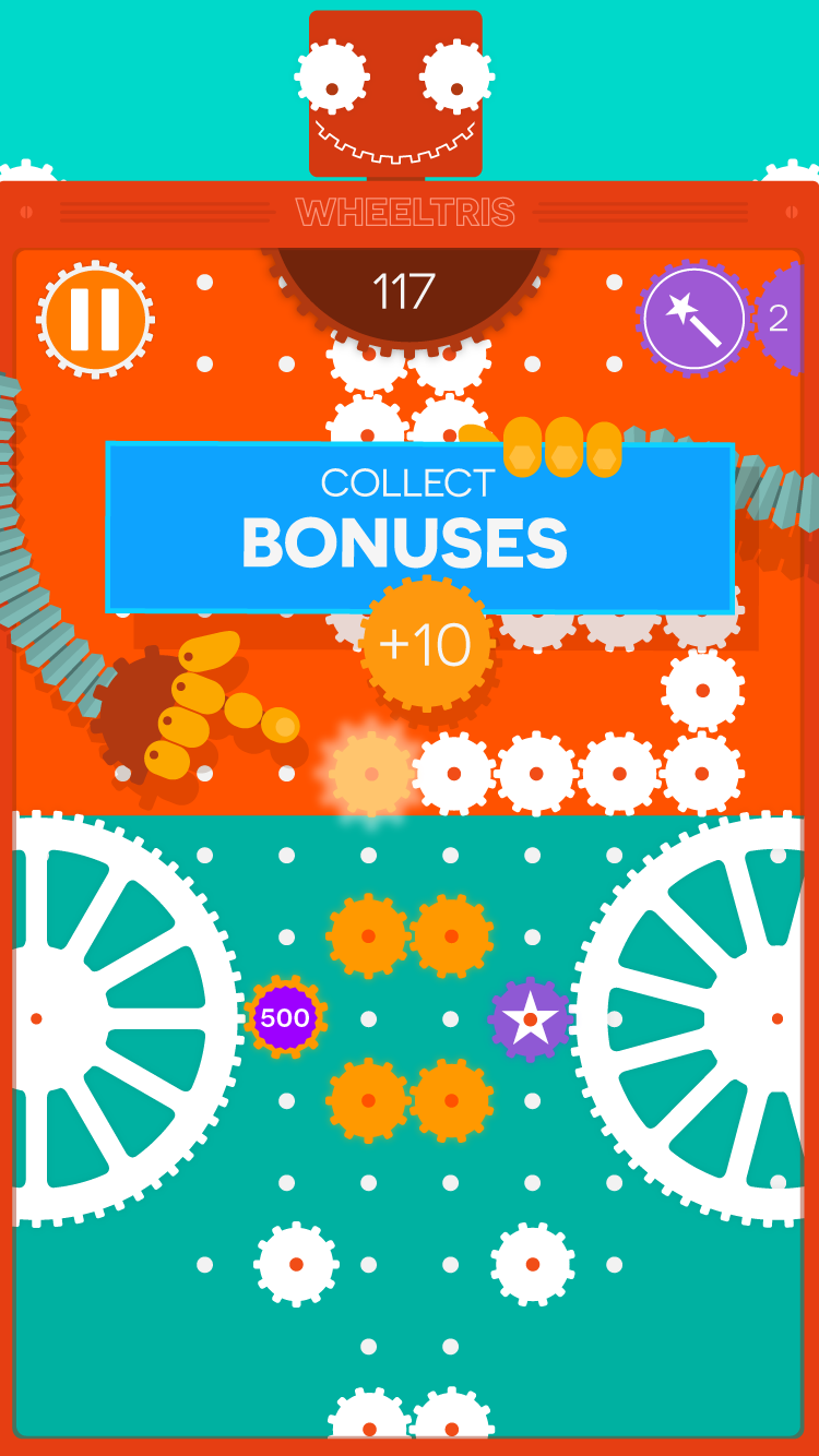 Wheeltris. Original puzzle screenshot game