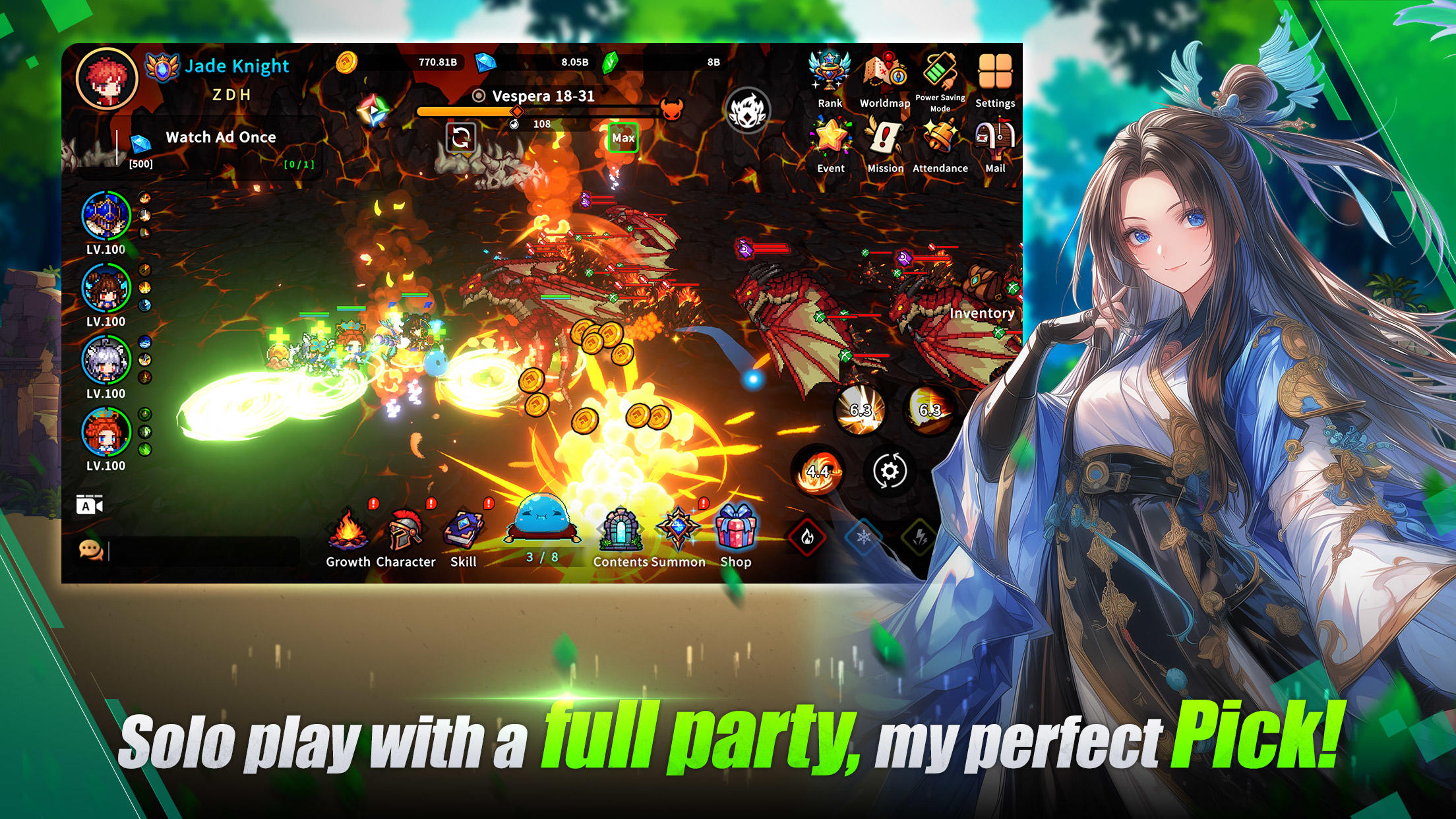 Pixel Heroic Legend-Idle Party Game Screenshot