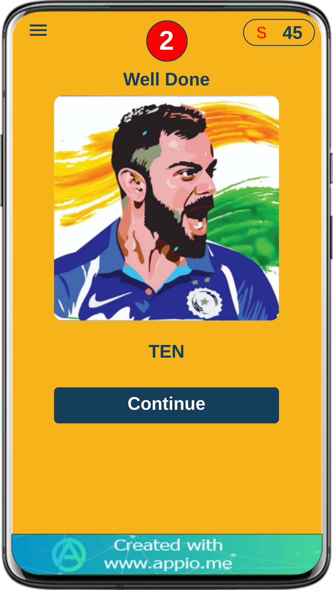 VIRAT KOHLI GAME APP Game Screenshot