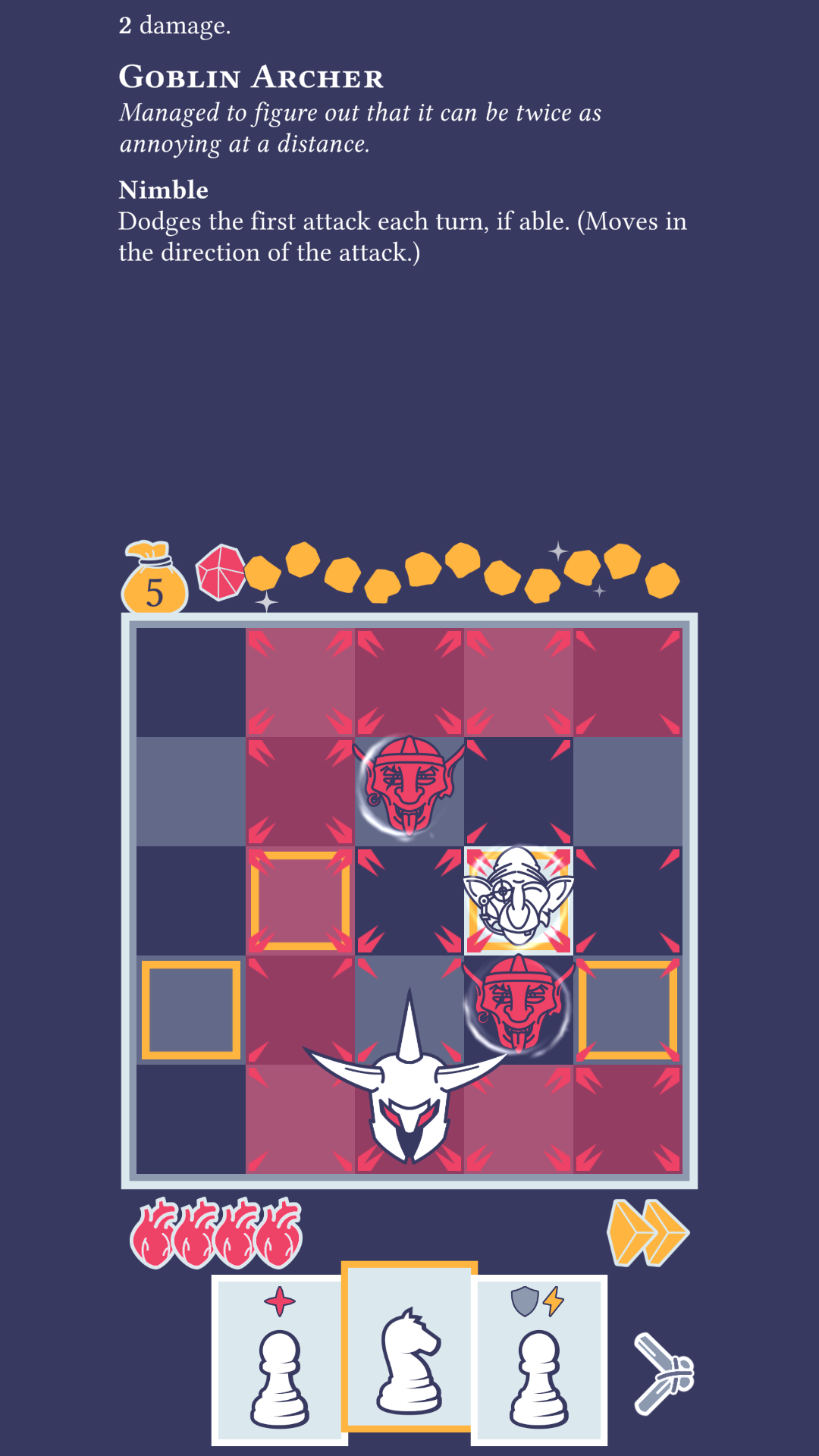 Pawnbarian: a Puzzle Roguelike Game Screenshot