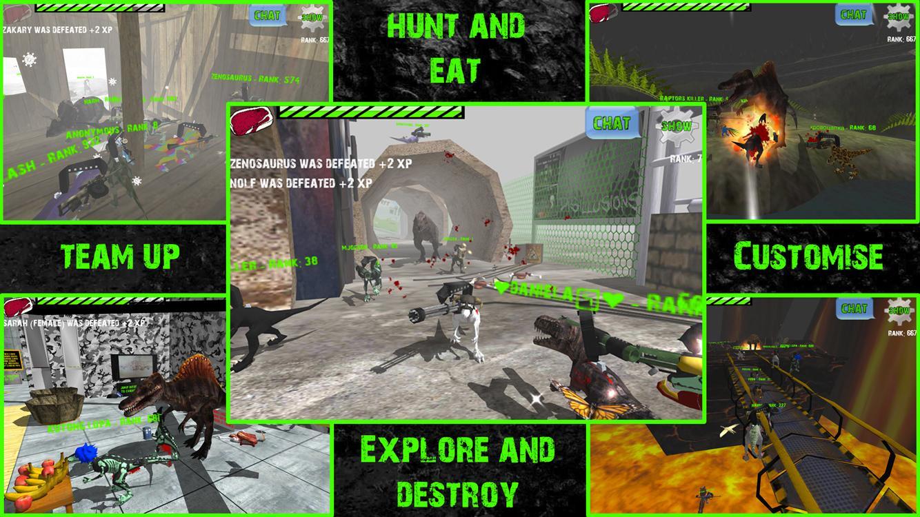 Cuplikan Layar Game Raptors Online - Gun Dinosaurs