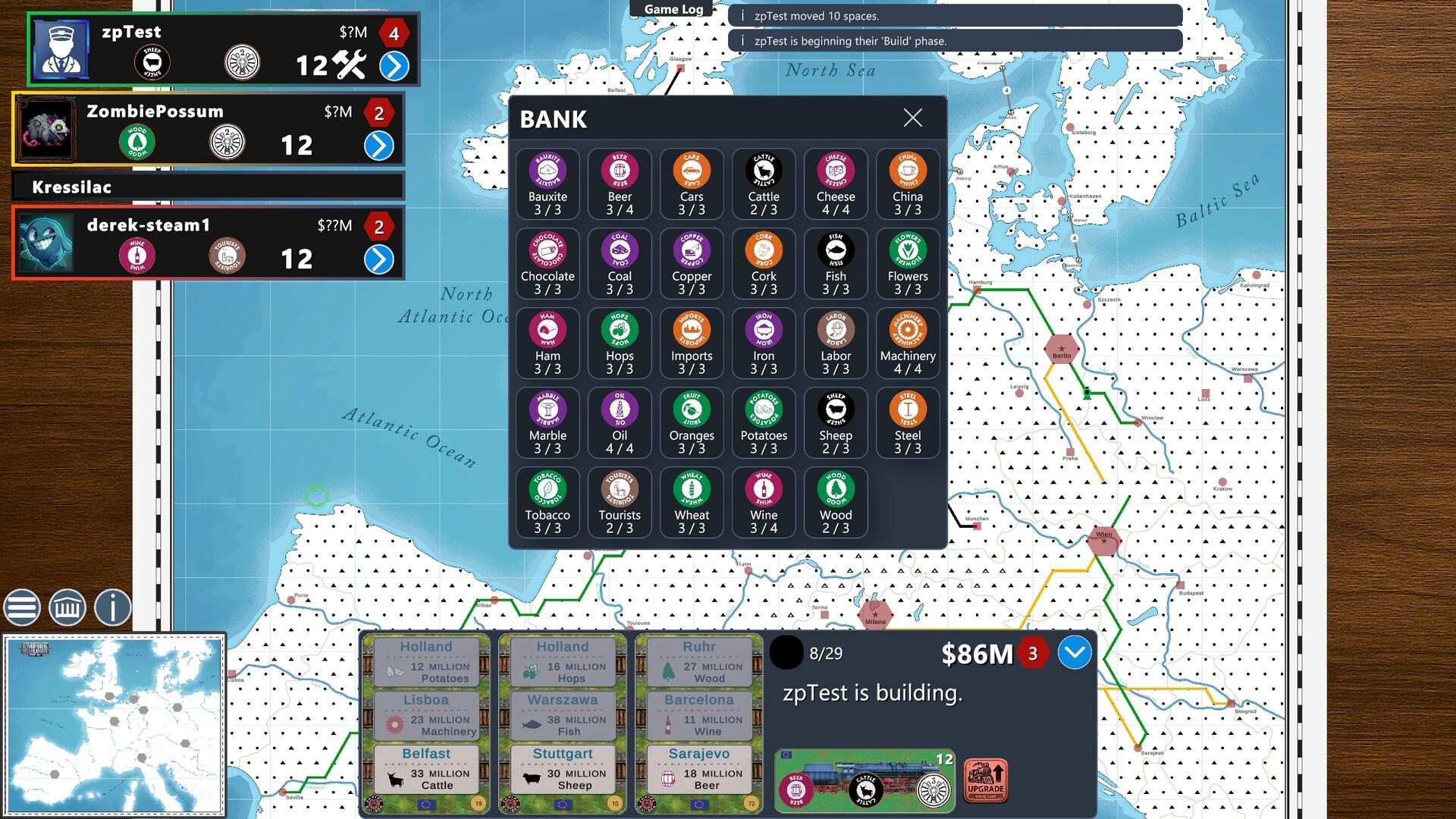 Empire Builder - Europe Game Screenshot