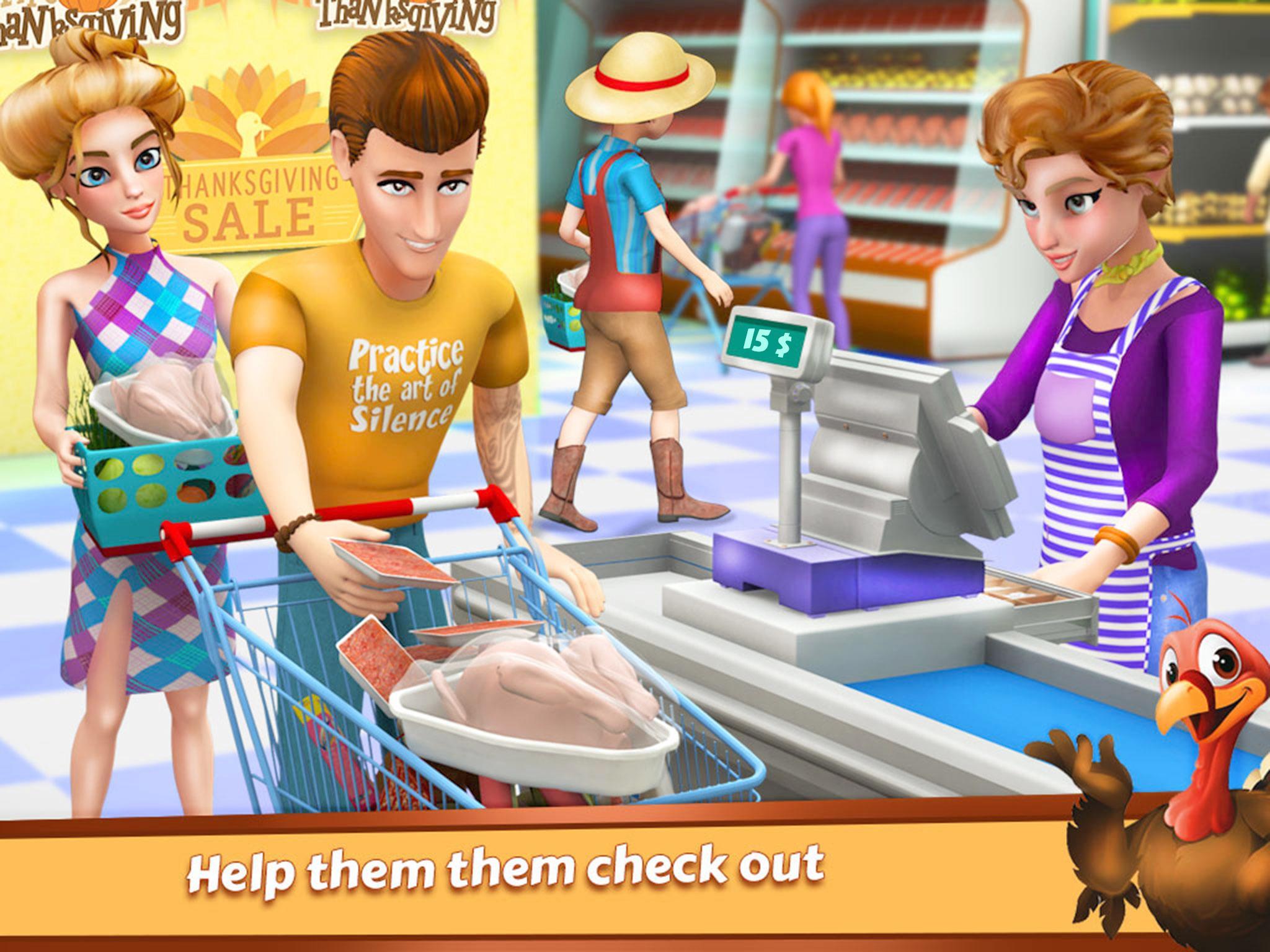 Thanksgiving Store Cashier & Manager Game Screenshot