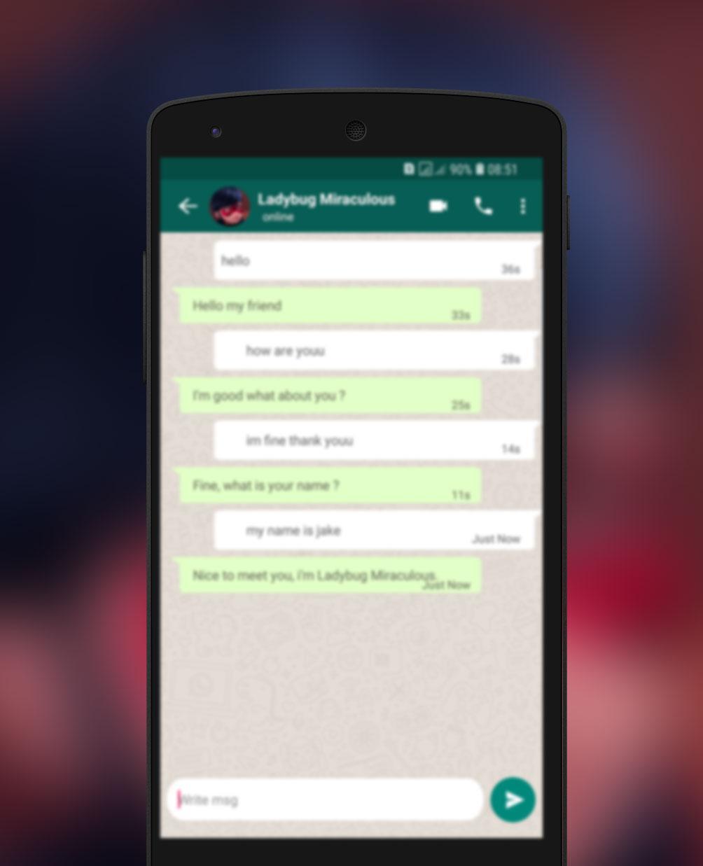 Screenshot of Chat With Ladybug Miraculous - Prank