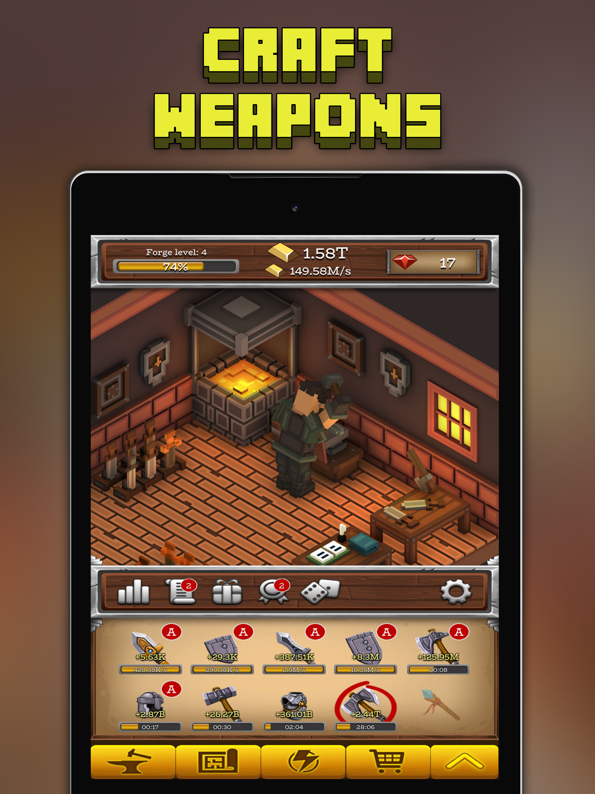 ForgeCraft - Crafting Tycoon Game Screenshot