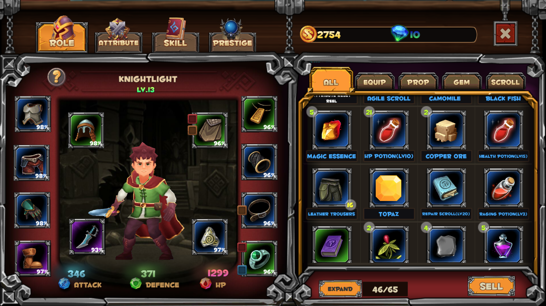 Cuplikan Layar Game Guardian : Endless Equip