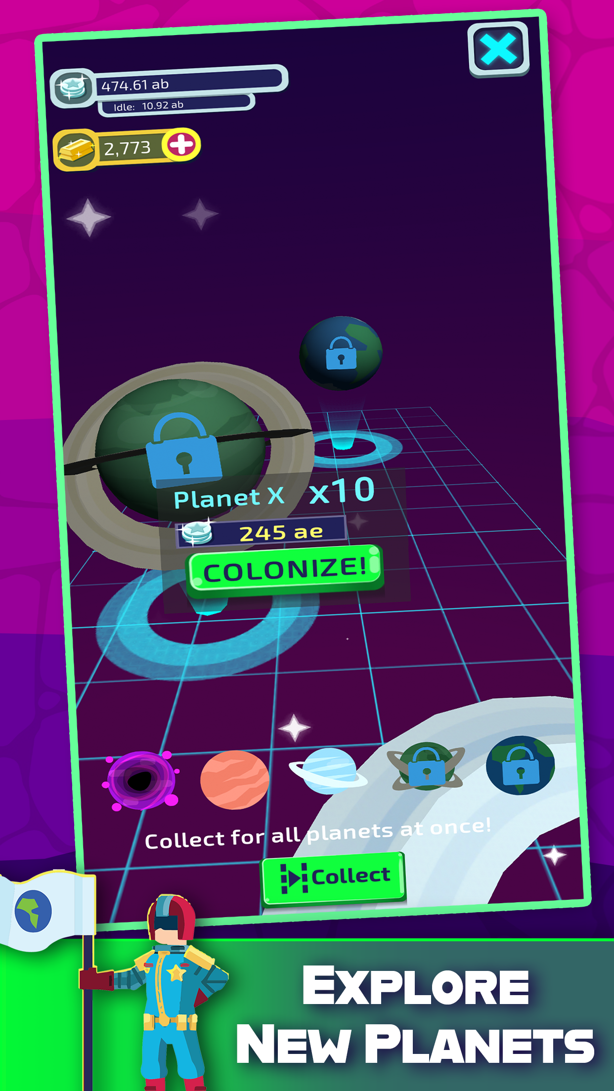 Milky Way Miner: Alien Worlds Game Screenshot