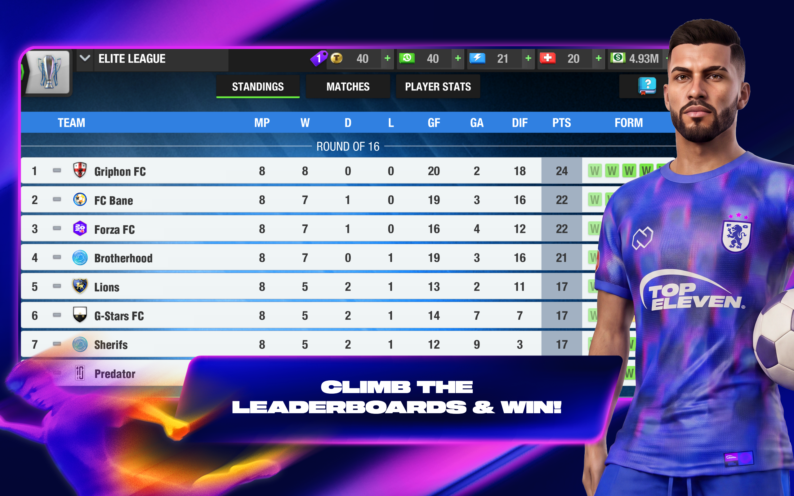 Top Eleven Be a Soccer Manager Game Screenshot