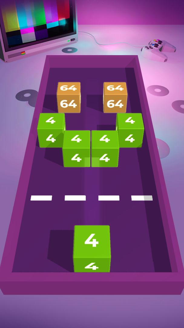 Chain Cube 2048: 3D merge game screenshot game