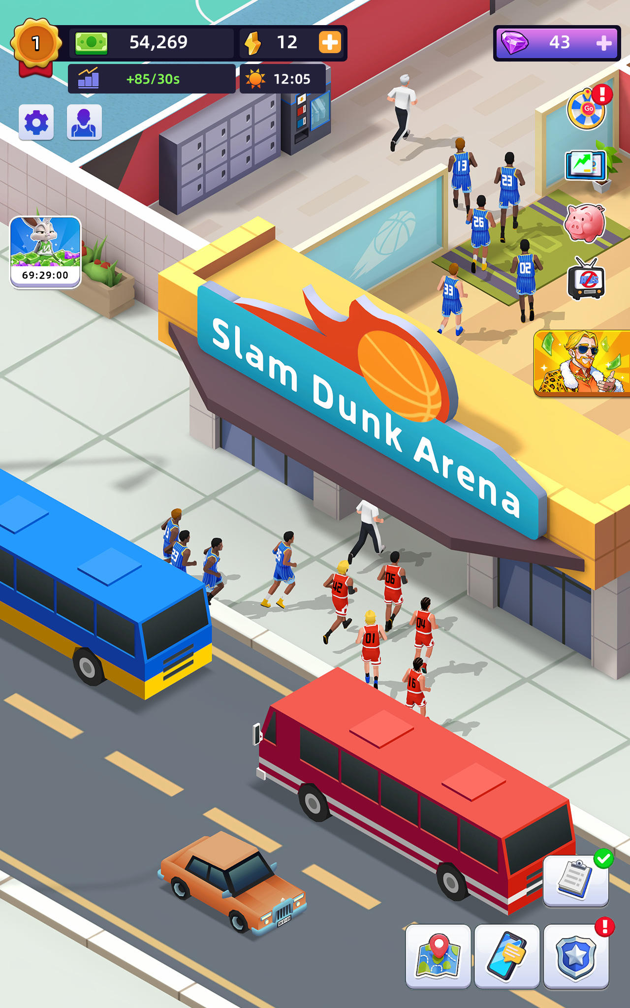Screenshot 1 of Taipan Arena Bola Basket Idle 1.3.2