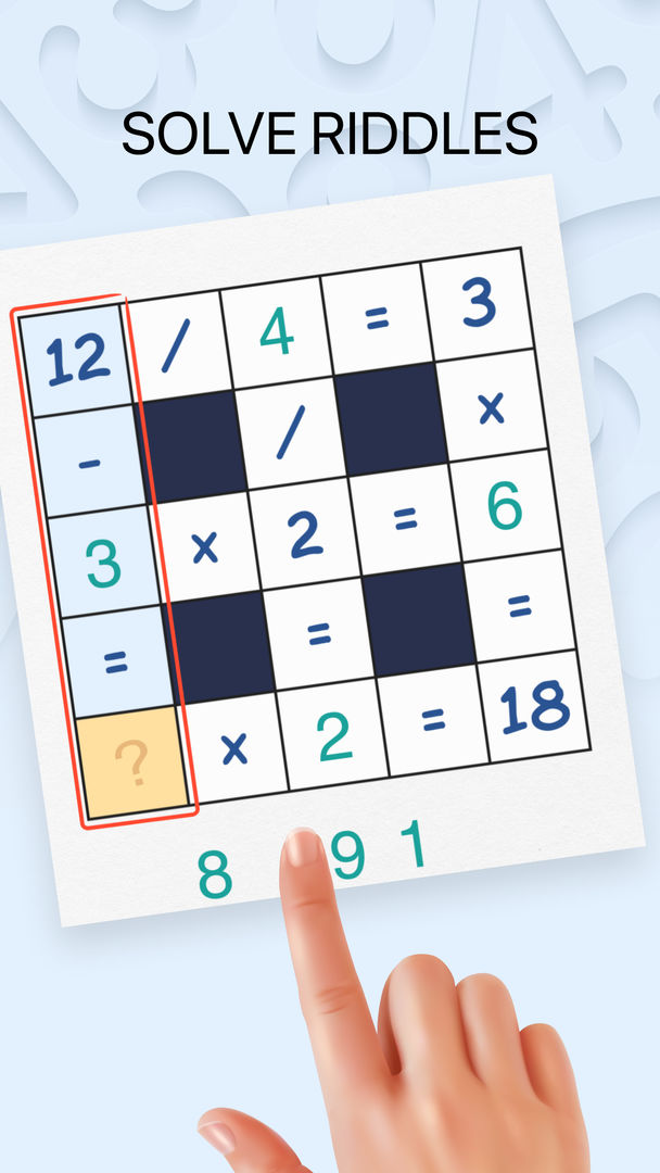 Screenshot of Griddlers－Crossmath Puzzles
