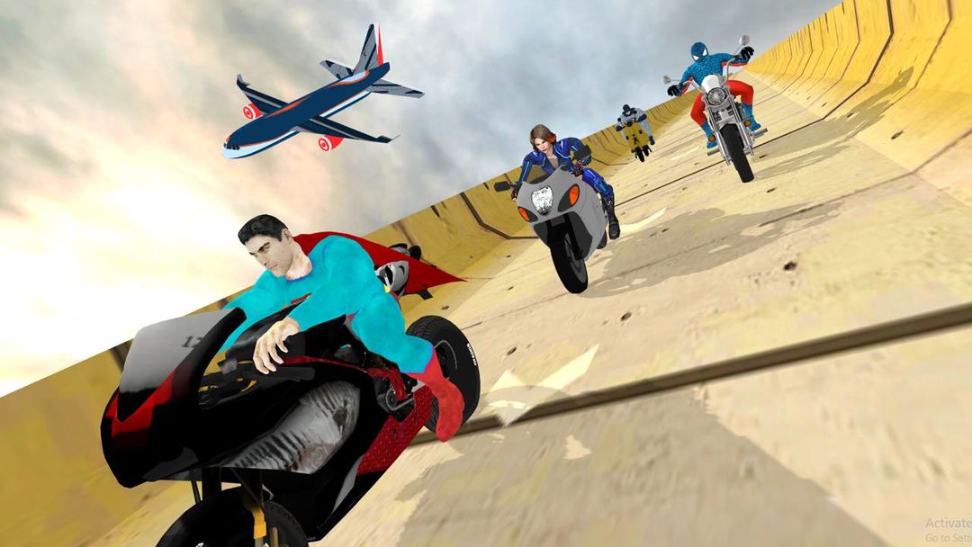 Super Hero Bike Mega Ramp 3 screenshot game