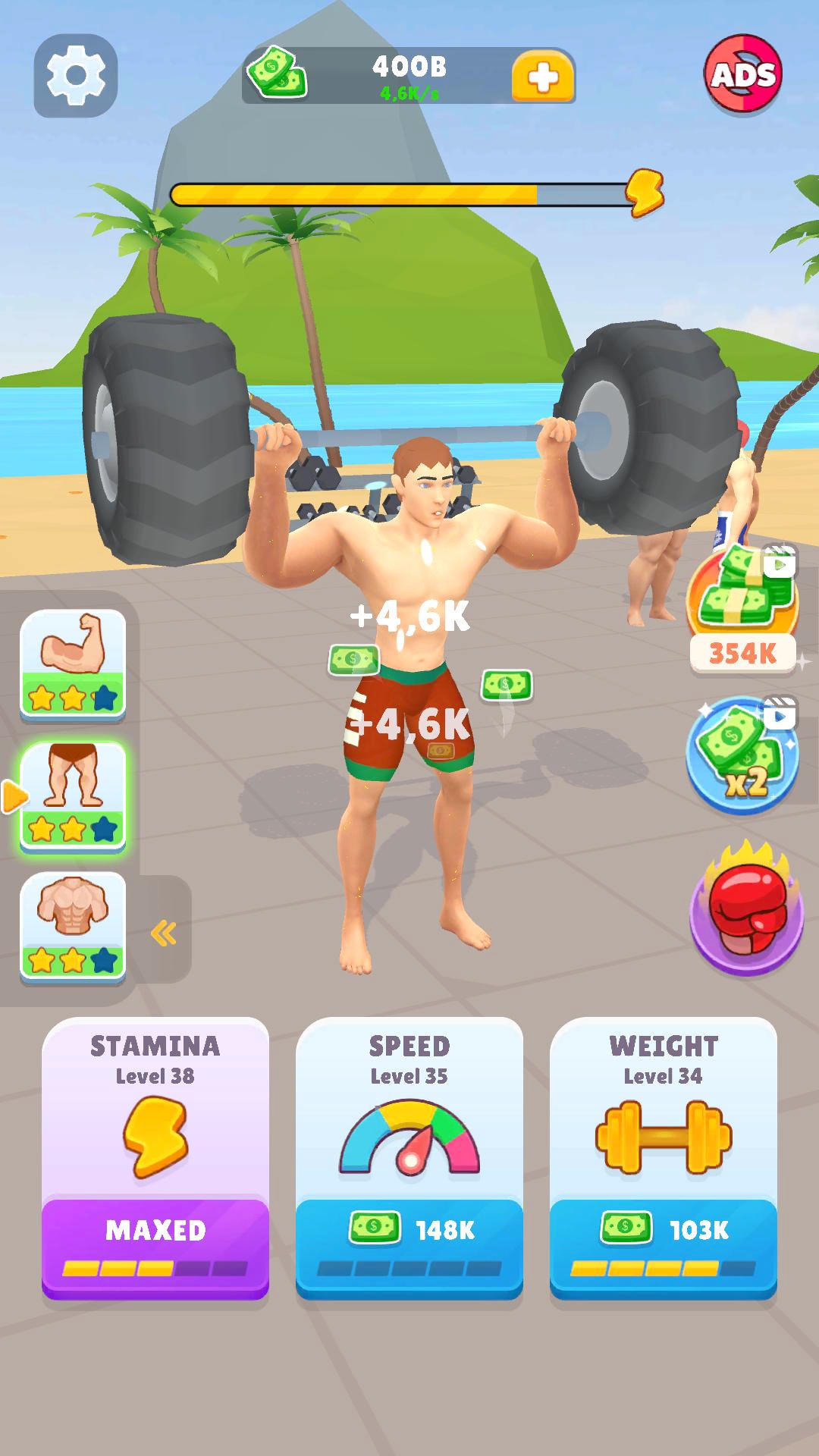 Idle Lifting Hero: Muscle Up screenshot game