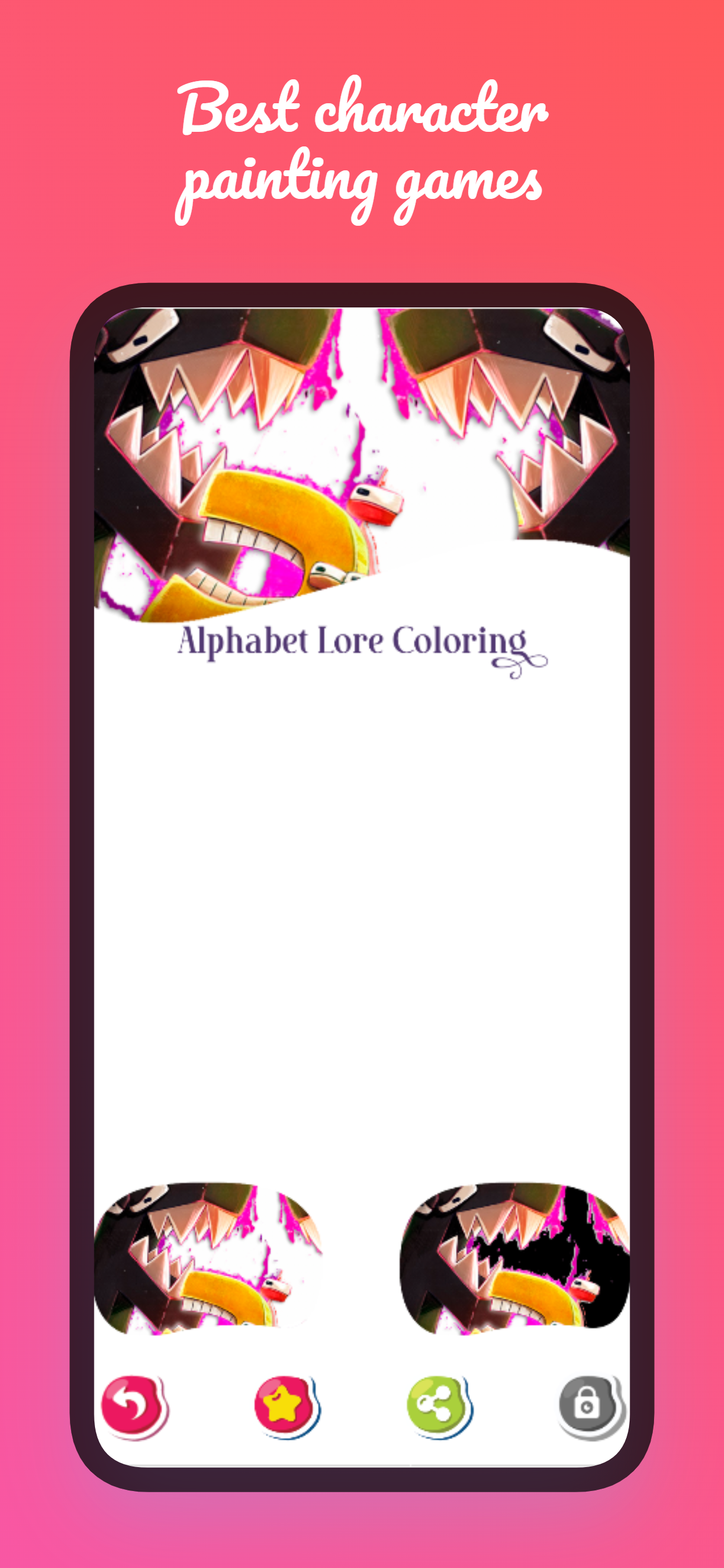 Alphabet Lore Coloring App Game Screenshot