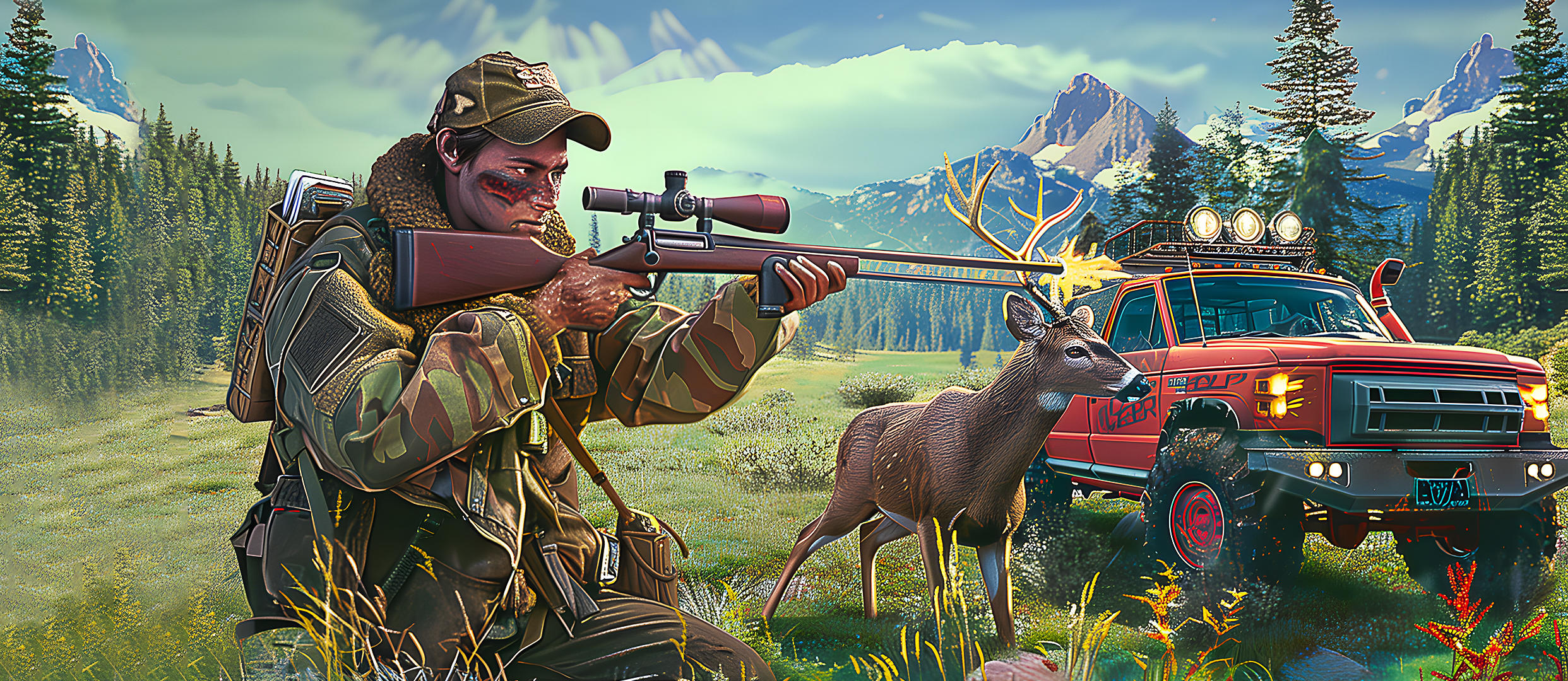 Cuplikan Layar Game Deer Hunt Gun Games Offline