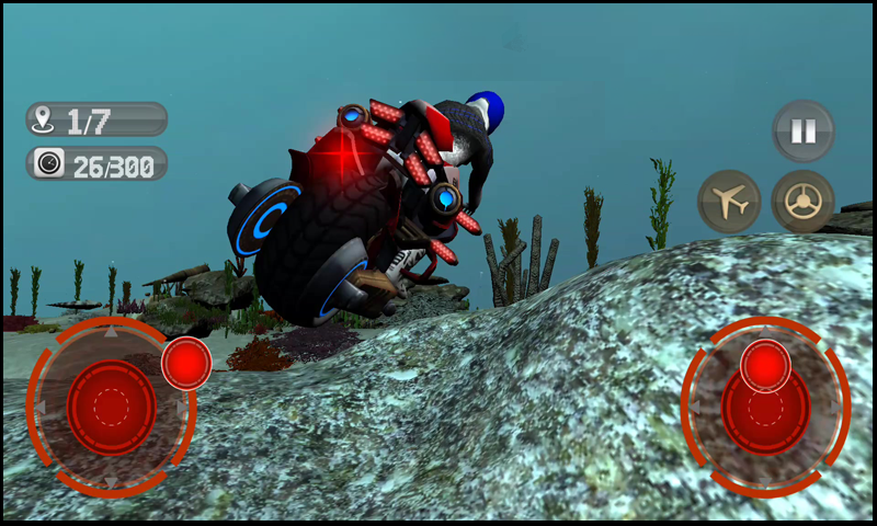 Flying Submarine Motorcycle Game Screenshot