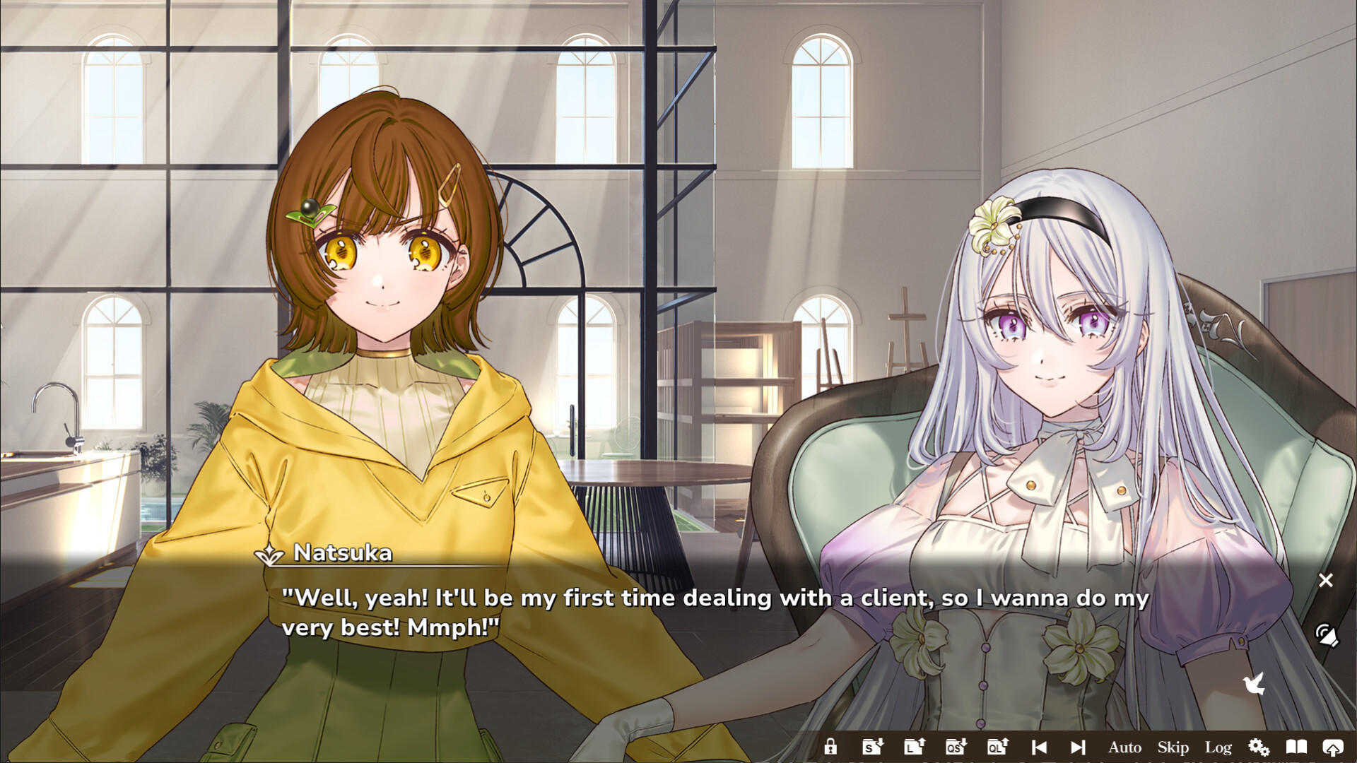 Lilja and Natsuka Painting Lies Game Screenshot