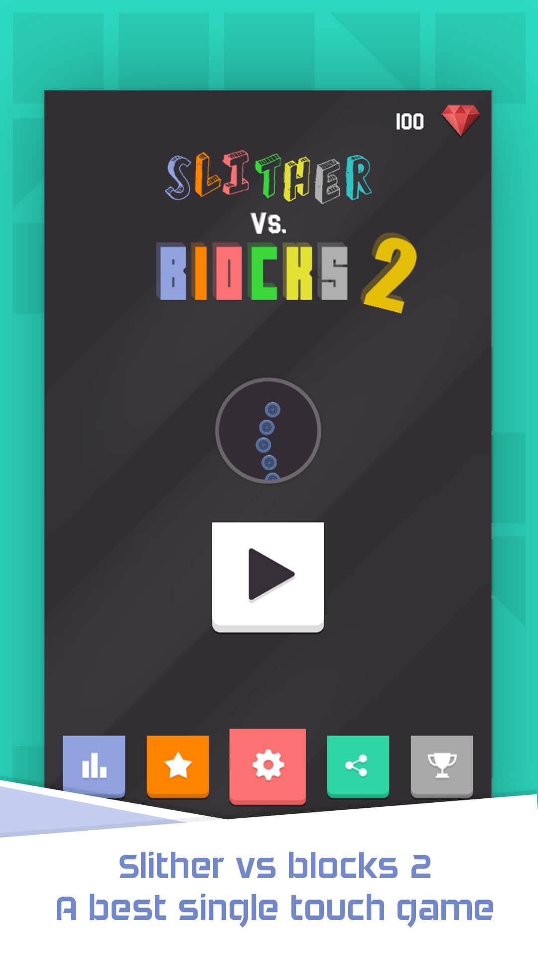 Slither vs Blocks 2 ゲームのスクリーンショット