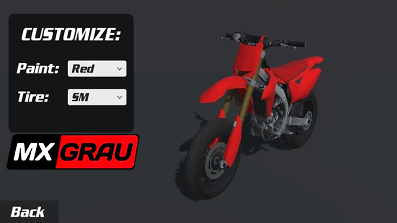 Screenshot of Race MX Riders Grau