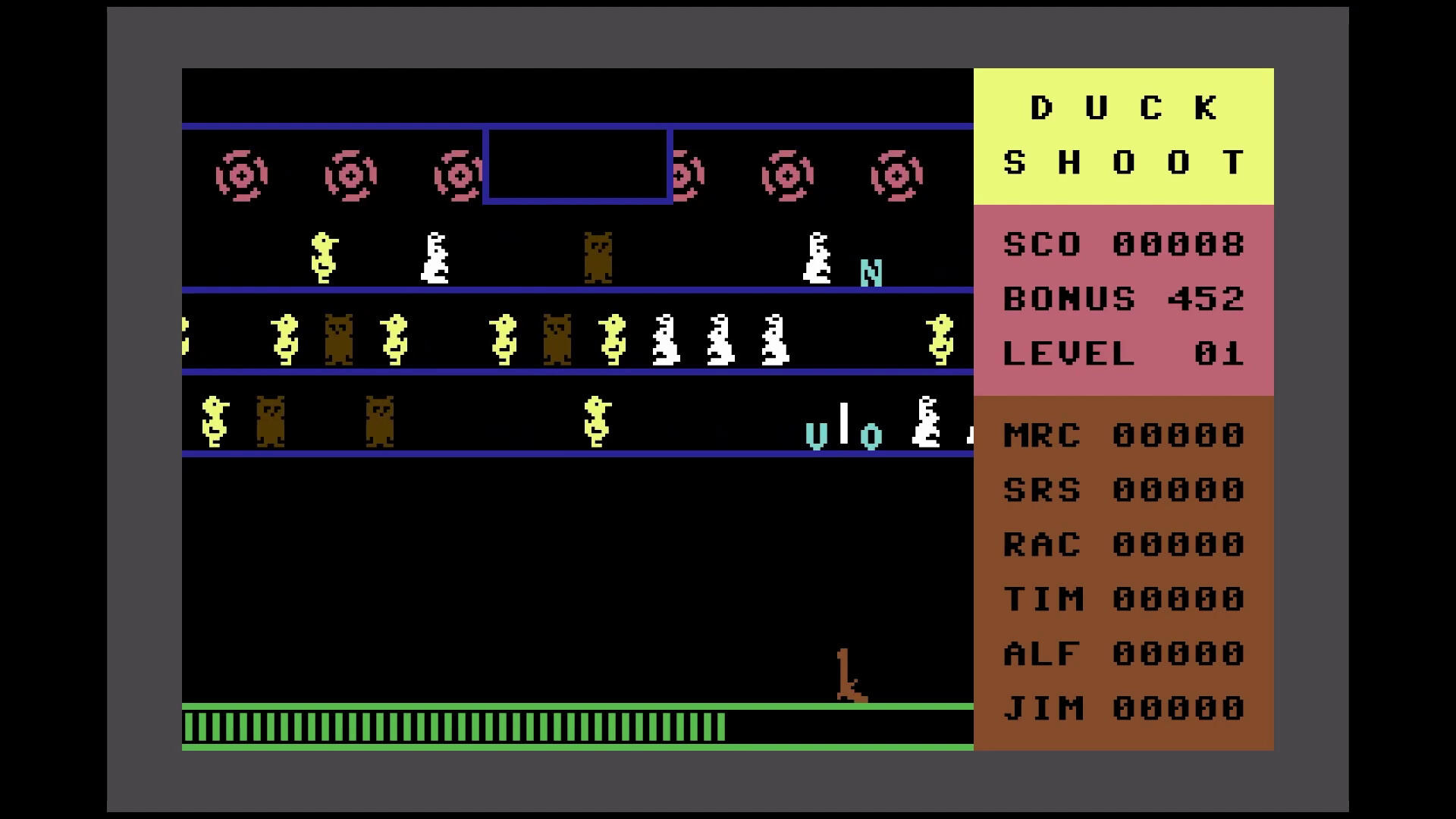 Duck Shoot (C64/VIC-20)遊戲截圖