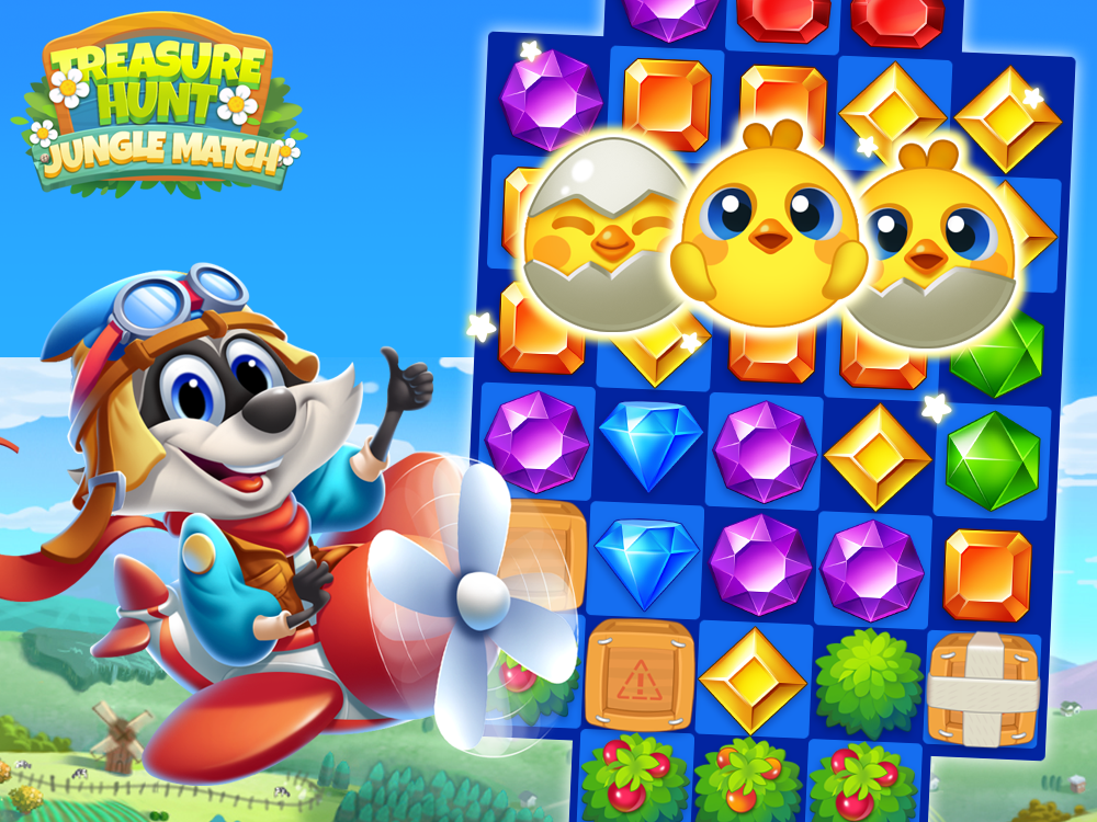 Скриншот игры Treasure Hunt Jungle Match