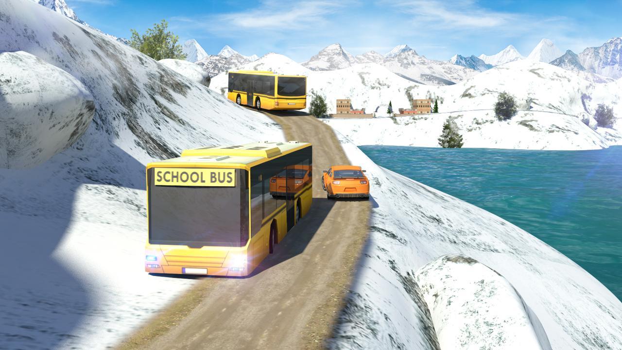 School Bus: Up Hill Driving遊戲截圖