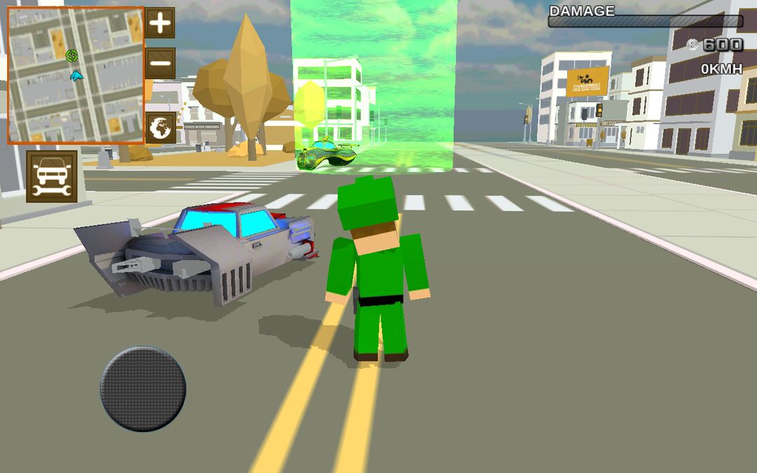 Blocky Hover Car: City Heroes screenshot game