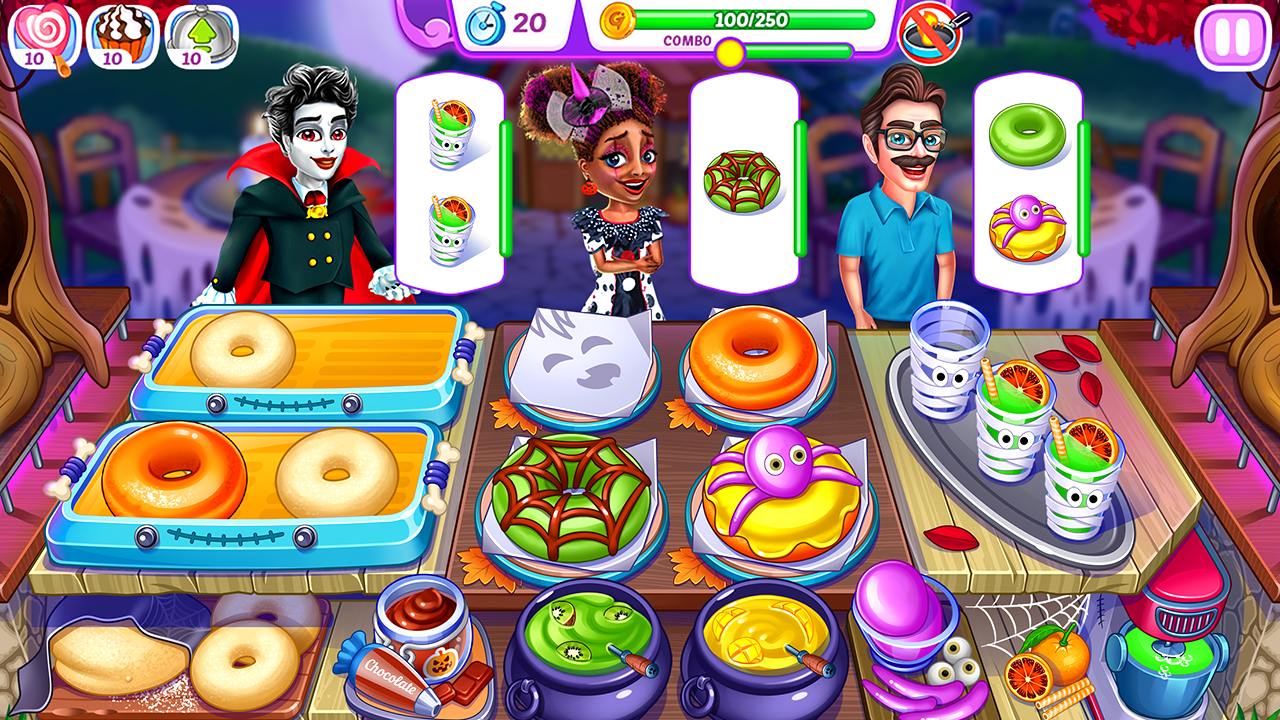 Screenshot 1 of Trò chơi nấu ăn điên rồ Halloween 3.7.2
