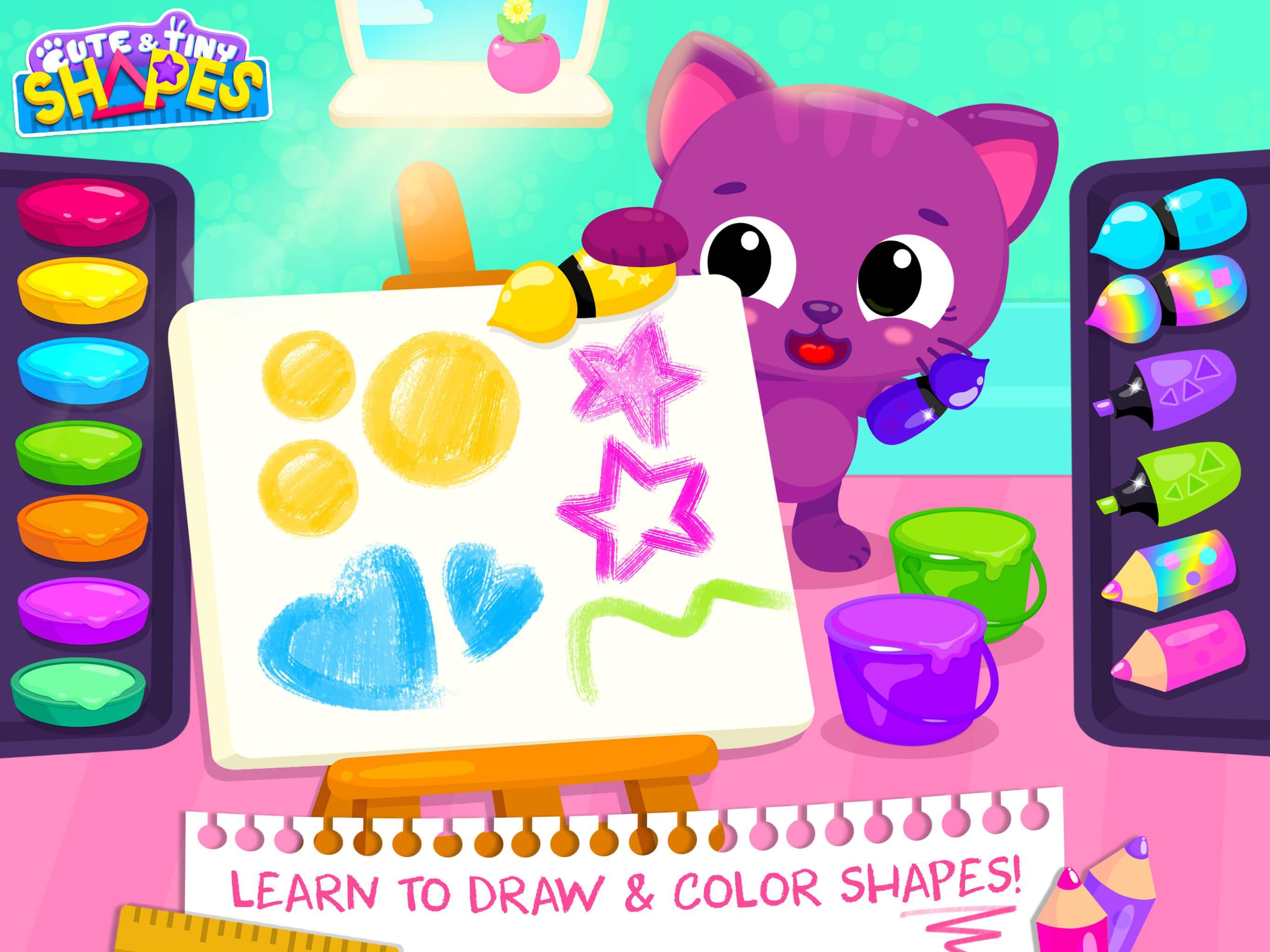 Cute & Tiny Shapes - Kids Learn Colors & Geometry 게임 스크린샷