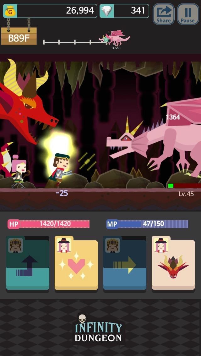 Infinity Dungeon Game Screenshot