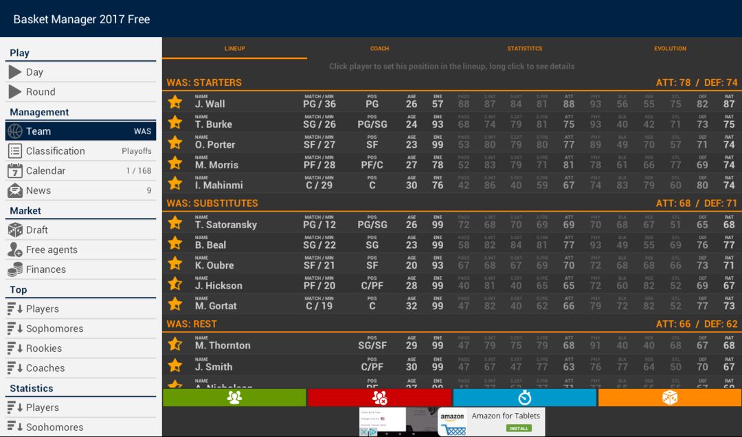 Basket Manager 2017 Free screenshot game
