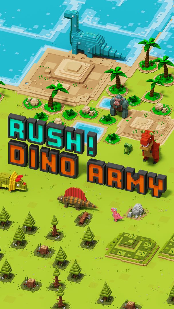 Screenshot of Rush! Dino Army : Merge Master 3D