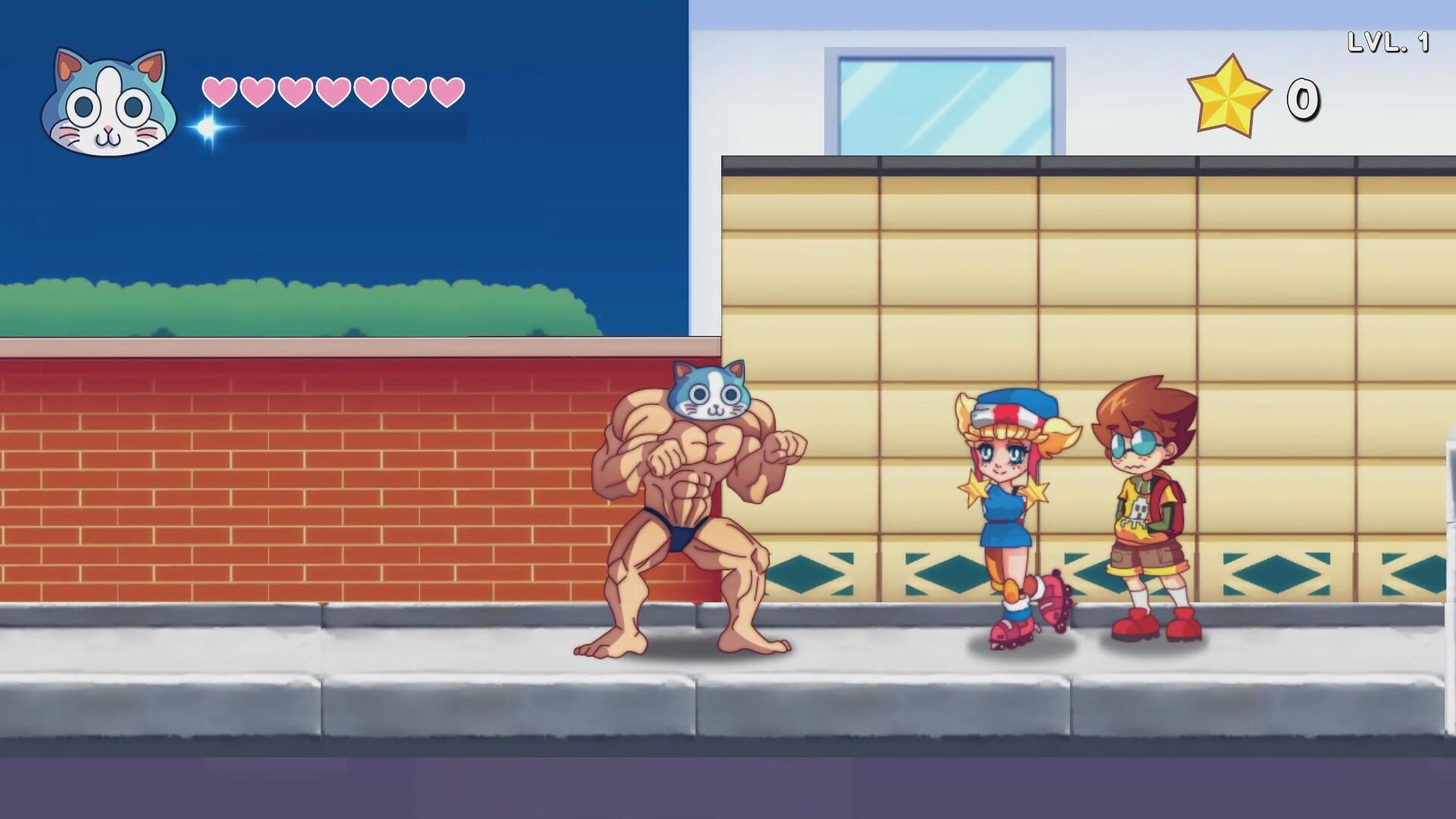 Cuplikan Layar Game KinnikuNeko: SUPER MUSCLE CAT