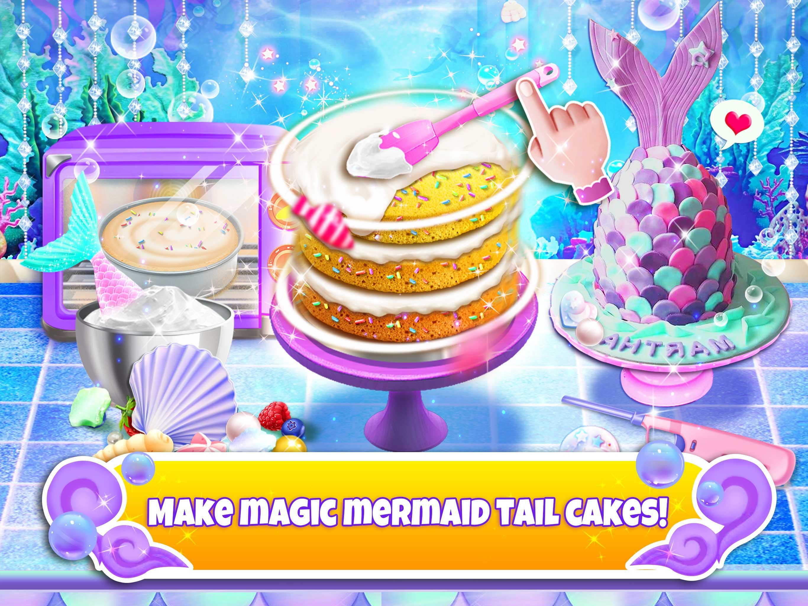 Unicorn Chef: Mermaid Mermicorn Girl Cooking Games Game Screenshot