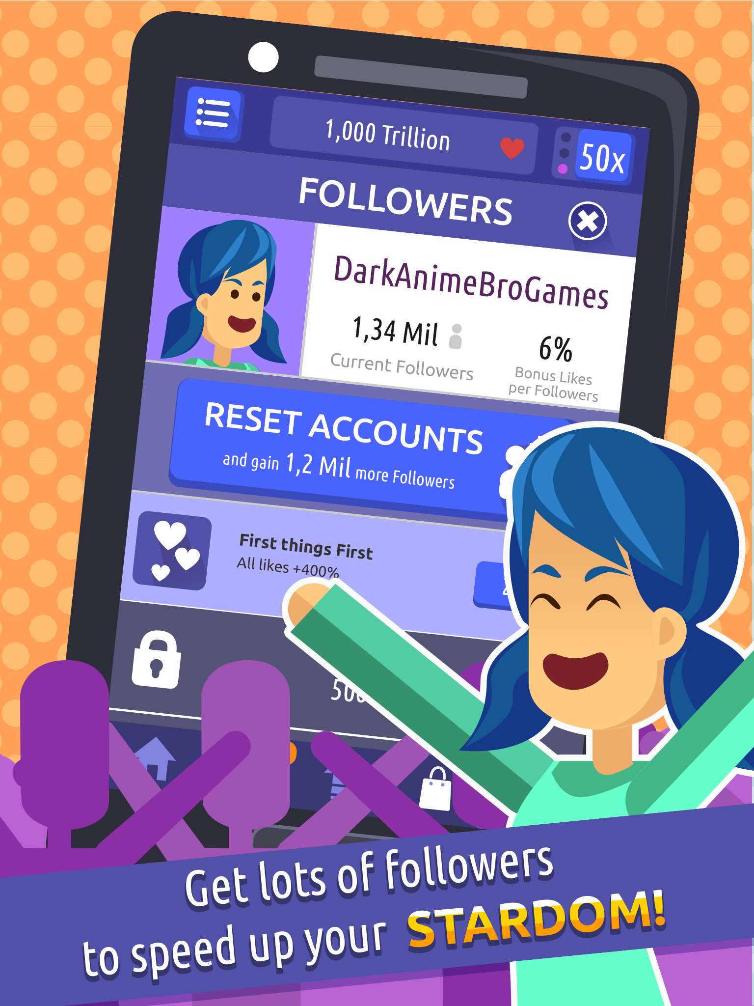 So Social - Trending Influencer Clicker Game Game Screenshot