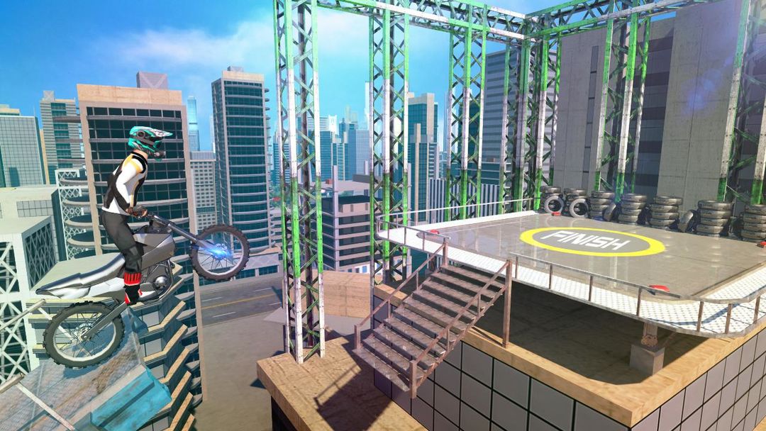 Screenshot of Bike Stunts 3D - Rooftop Chall