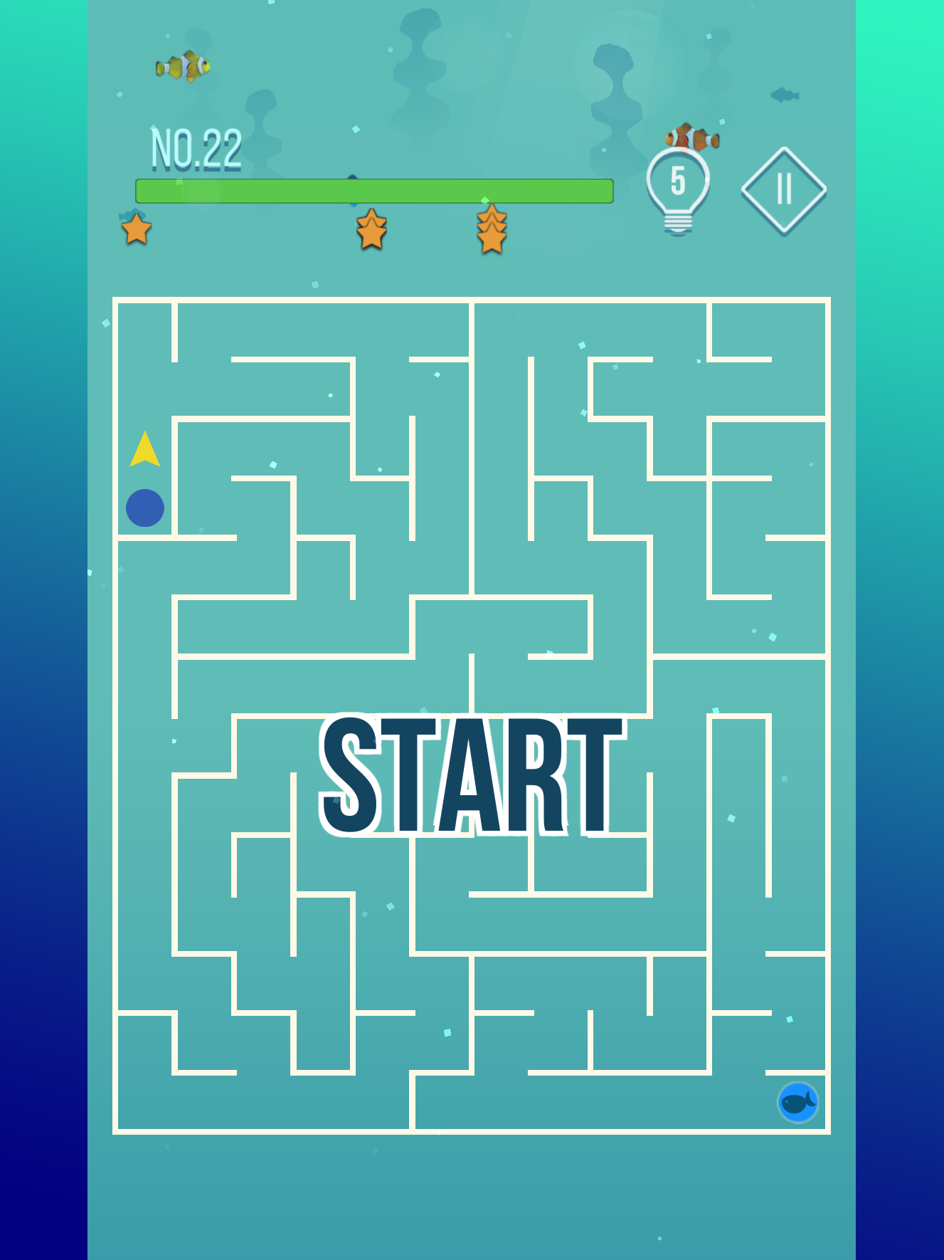 미로찾기-고래와 물고기들 게임 스크린샷