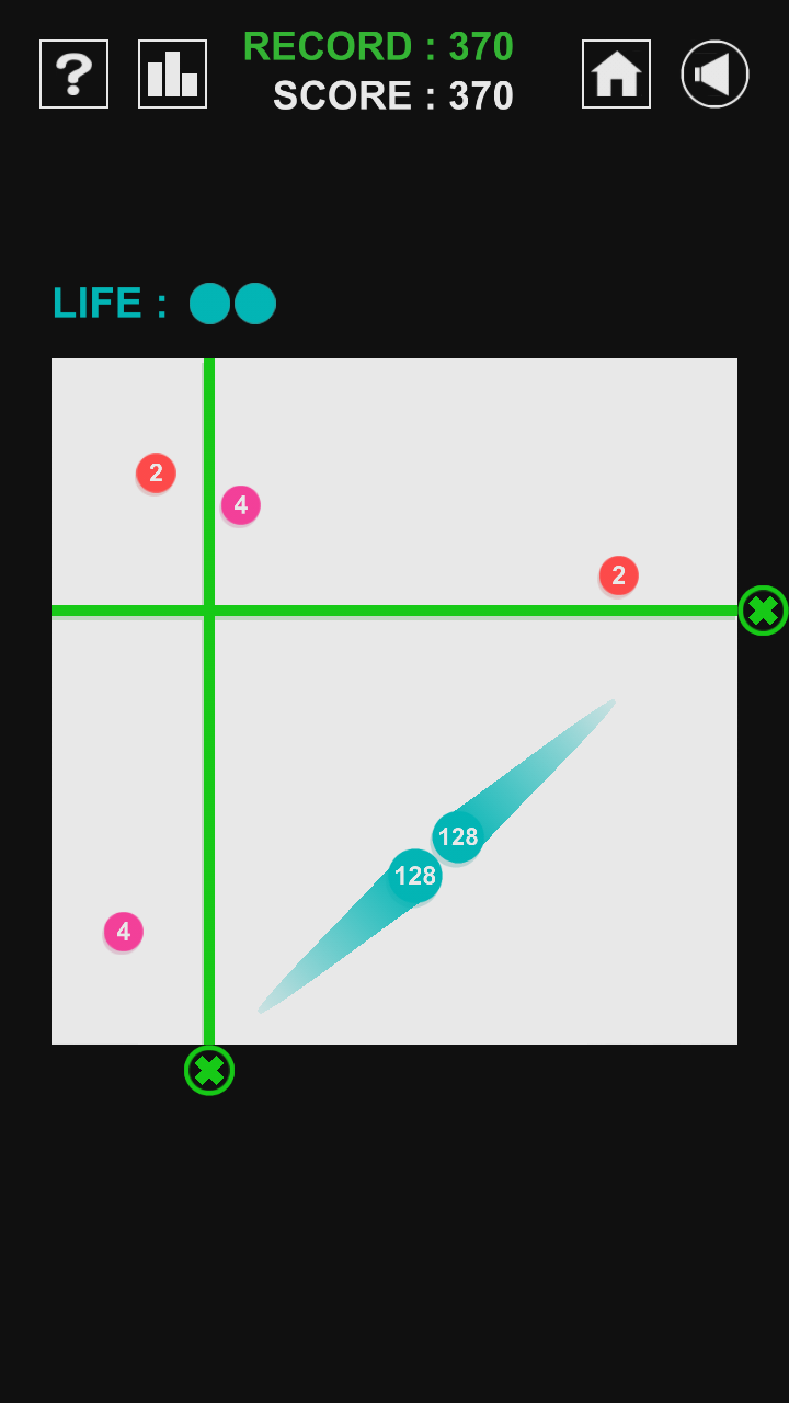Cuplikan Layar Game 2048 Jezzball