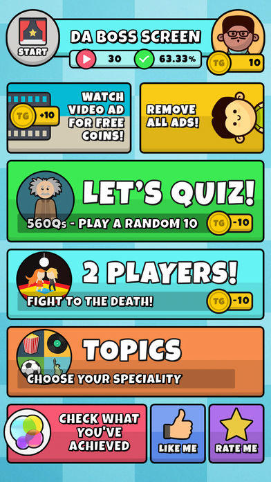 Trivia Guy Game Screenshot