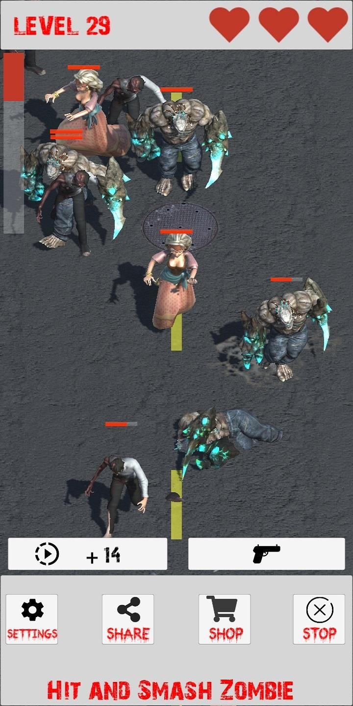 Hit and Smash Zombie Game Screenshot