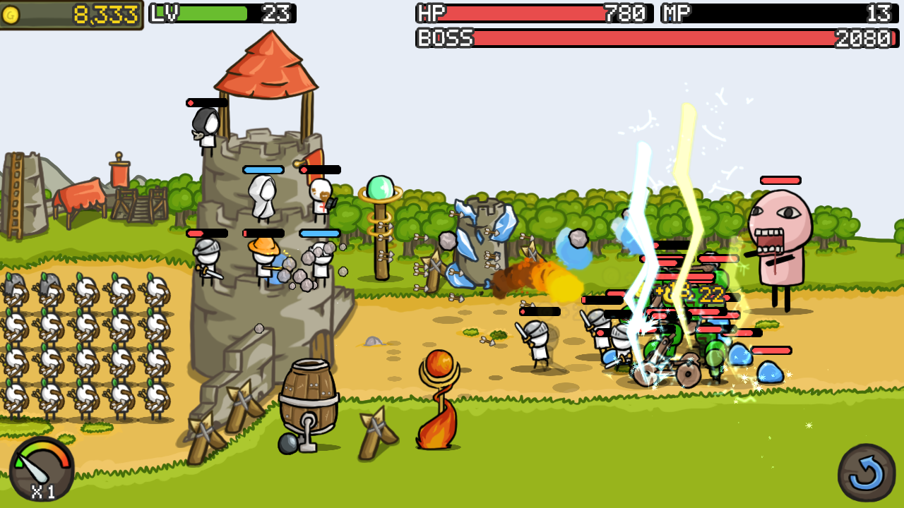 Grow Castle - Tower Defense ภาพหน้าจอเกม