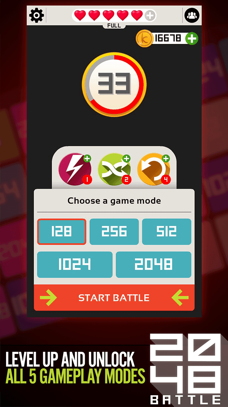 2048 Battle Online Game Screenshot