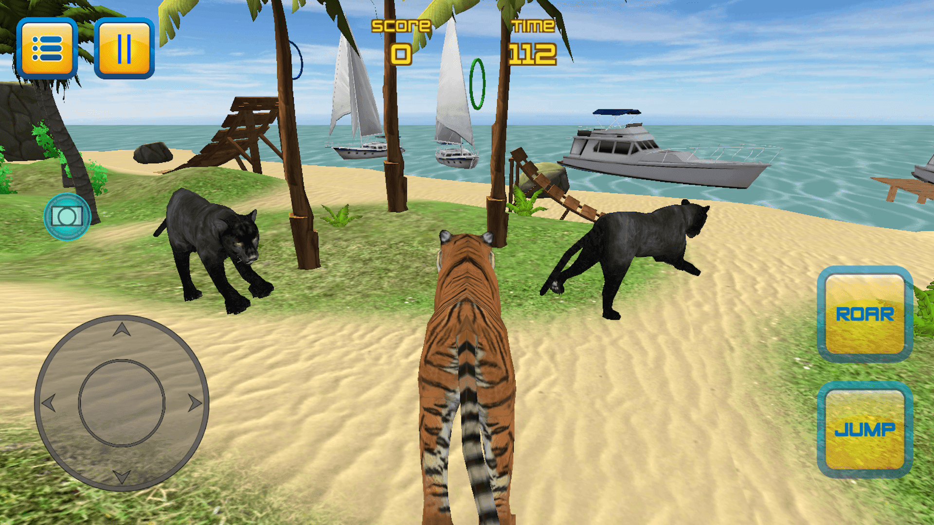 Tiger Beach Jump Escape 3D Game Screenshot