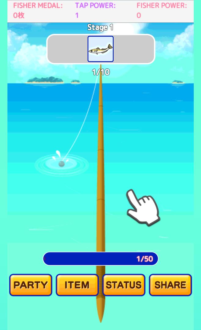 Tapping Fishing 게임 스크린 샷