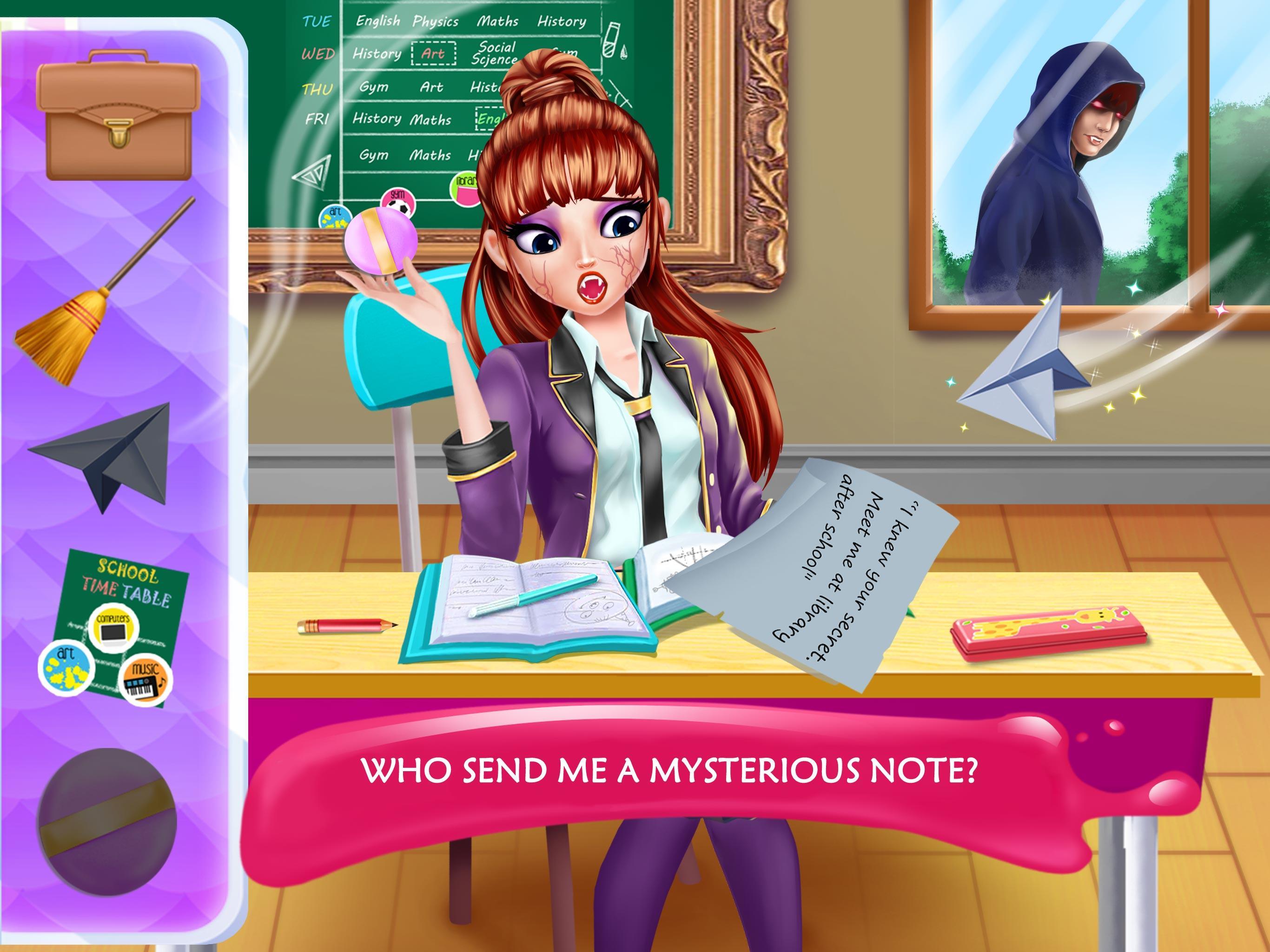 Secret High School 6 - Library Game Screenshot