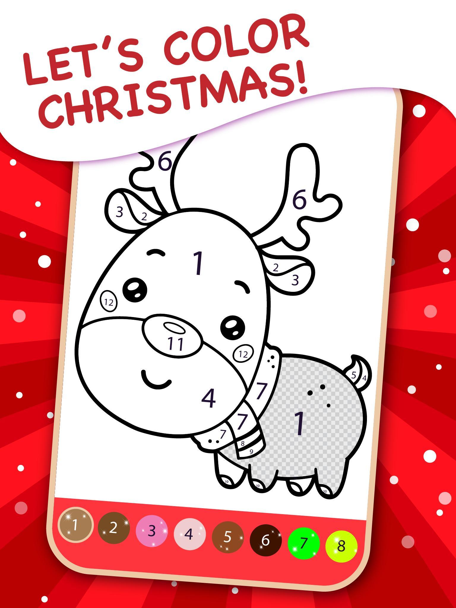 Kids Christmas Coloring Book Game Screenshot