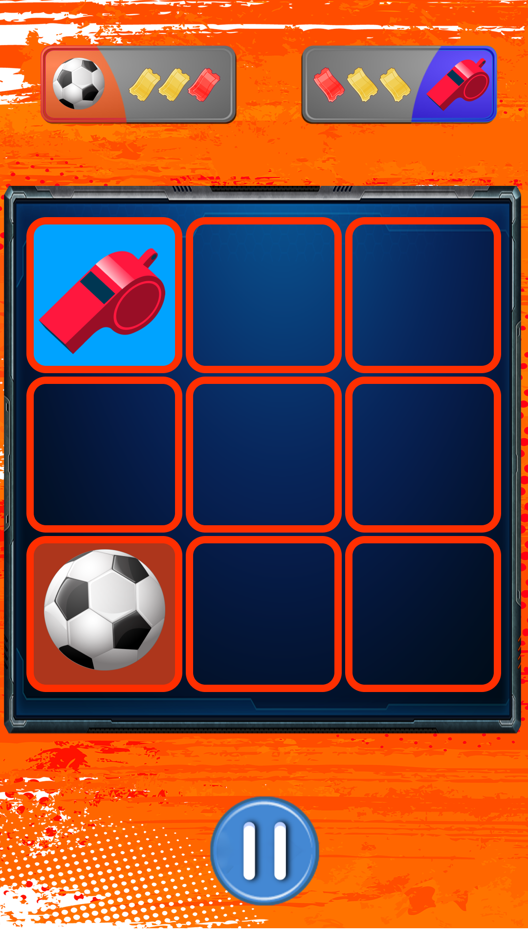 Tic-Tac-Toe Game With Soccer Balls Instead of Circles and Crosses