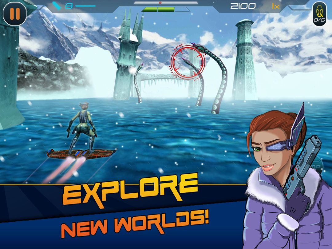 Screenshot of Dissident:  Hoverboard Dash Shooter